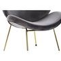 Chaise DKD Home Decor Noir Doré Polyester Métal 62 x 58 x 73 cm