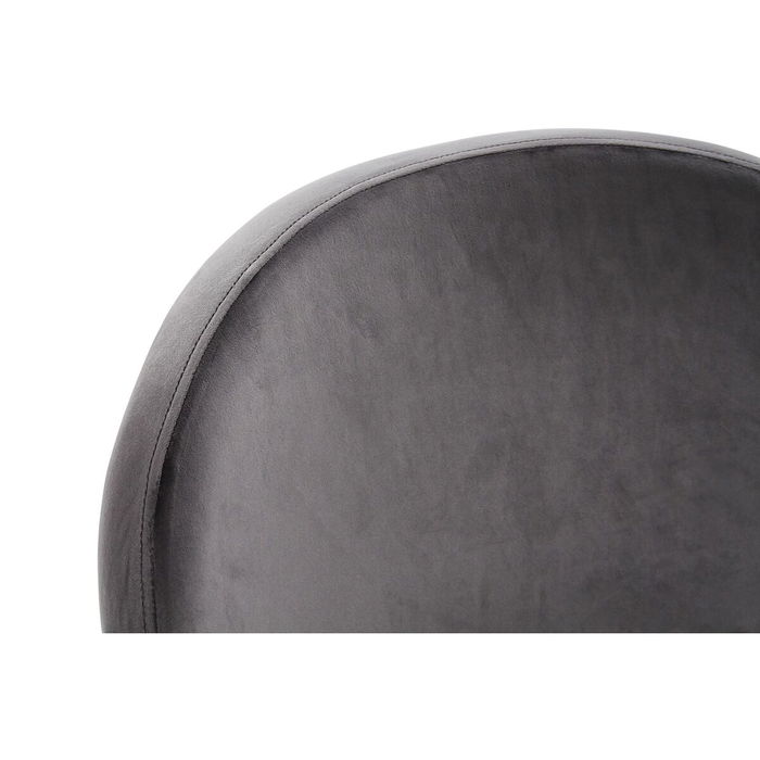 Chaise DKD Home Decor Noir Doré Polyester Métal 62 x 58 x 73 cm