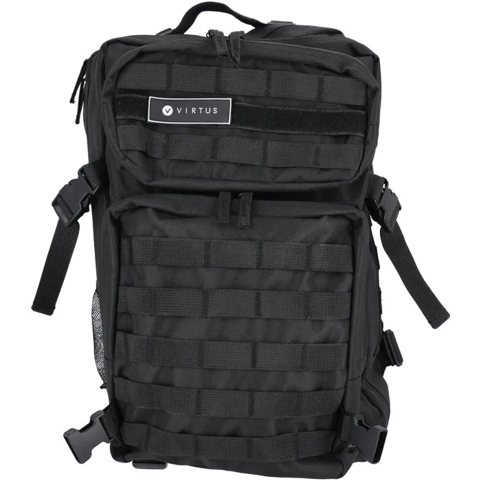 Virtus Macaso M Sac à Dos Homme Polyester Noir pour Activités de Plein Air - Fermeture Éclair