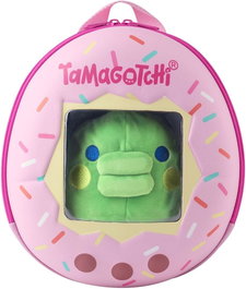 Bandai Mochila Tamagotchi Kuchipatchi avec peluche transformable, 3 évolutions, harnais pour épaules et fenêtre de vue