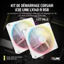 Corsair iCUE LINK LX140-R RGB CO-9051056-WW - Ventilateur PC 140 mm Blanc Double avec Contrôle RGB et Pression d'Air 3.55 mmH2O