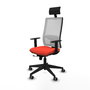 Piqueras y Crespo Chaise de Bureau Horna Orange Foncé avec Appui-tête