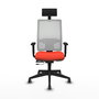 Piqueras y Crespo Chaise de Bureau Horna Orange Foncé avec Appui-tête