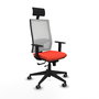 Chaise de Bureau avec Appui-tête Piqueras y Crespo 1D066G1 Orange Foncé