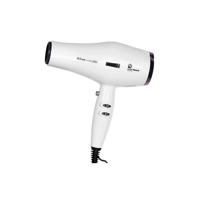 Perfect Beauty Séchoir Professionnel avec Ions Négatifs Blanc R-4.000, 2200W, 2 Vitesses et 4 Températures Perfect Beauty Séchoir Professionnel avec Ions Négatifs Blanc R-4.000, 2200W, 2 Vitesses et 4 Températures