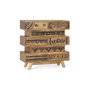 GINER Y COLOMER Commode en bois de manguier massif 8 tiroirs avec fronts peints à la main - Décors artisanaux uniques - Patines 10 cm