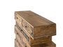 GINER Y COLOMER Commode en bois de manguier massif 8 tiroirs avec fronts peints à la main - Décors artisanaux uniques - Patines 10 cm