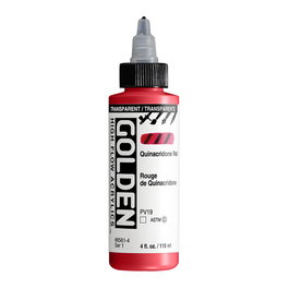 Golden Peinture Acrylique High Flow Transparent Rouge Quinacridone 118 ml
