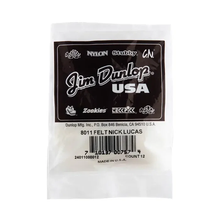 Dunlop Púas Felt Nick Lucas 3,2 mm (Pack de 12) Dunlop Púas Felt Nick Lucas 3,2 mm (Pack de 12)