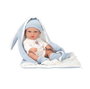 Muñecas Arias - Muñeca Elegance 30 cm Natal Azul con Sac de Dormir, Poupée Vinyle Garçon