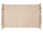 Giftdecor Tapis Artisanal 110x60 cm Beige Naturel 65% Polyester 35% Coton (Set de 8)