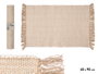 Giftdecor Tapis Artisanal 110x60 cm Beige Naturel 65% Polyester 35% Coton (Set de 8)