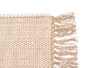 Giftdecor Tapis Artisanal 110x60 cm Beige Naturel 65% Polyester 35% Coton (Set de 8)
