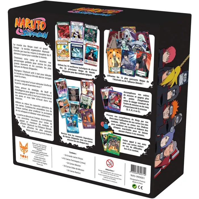 Topi Games Naruto Shippuden - Combats de Ninja - Jeu de société - 2 à 6 joueurs - Dès 7 ans