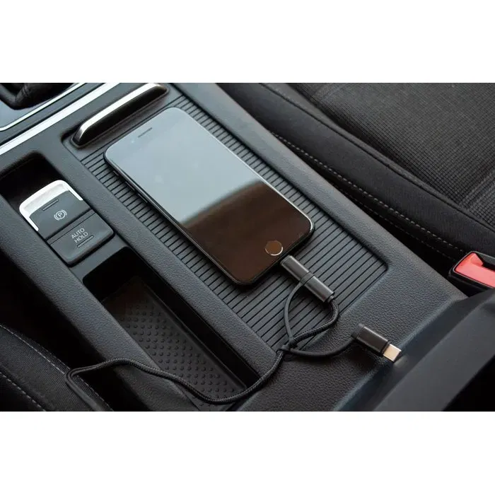 Auto-T Câble Multi-Connecteurs USB-C 5 Têtes 540339 - USB-C, Lightning, Micro-USB - Compatible USB-PD pour Charge Rapide Smartphone