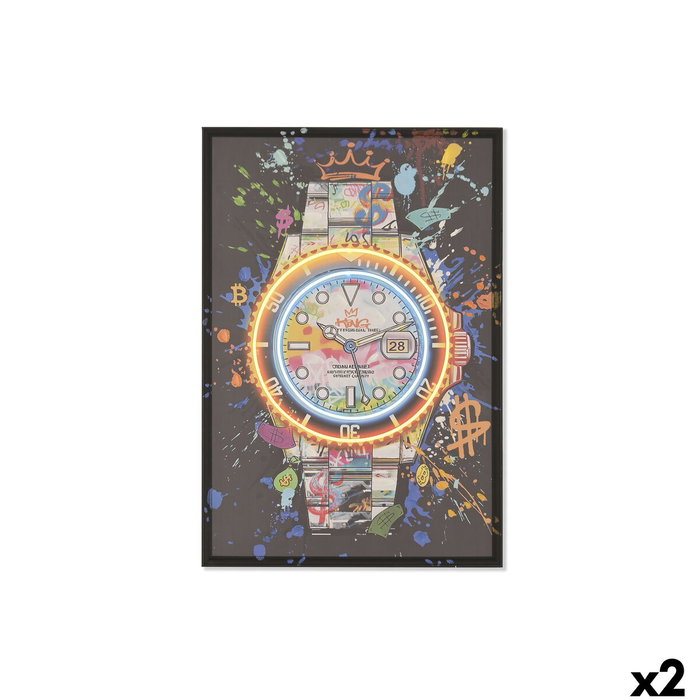 Home ESPRIT Toile Montre Loft 63 x 3,7 x 93 cm (2 Unités)
