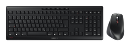 Cherry JD-8550DE-2 Stream Desktop Comfort - Clavier et souris de bureau filaire, allemand (QWERTZ), noir