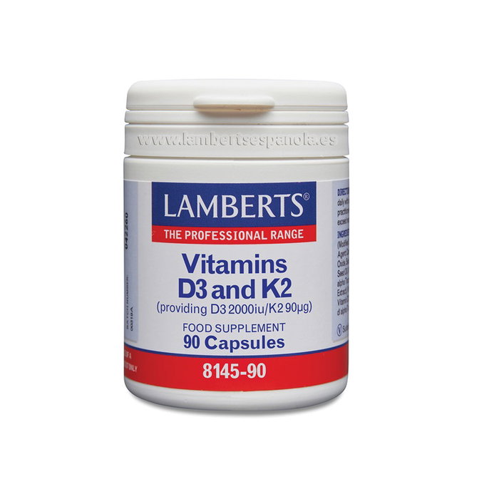 LAMBERTS Vitamine D3 2000UI + K2 90mcg 90 capsules LAMBERTS Vitamine D3 2000UI + K2 90mcg 90 capsules
