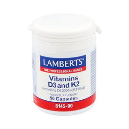LAMBERTS Vitamine D3 2000UI + K2 90mcg 90 capsules