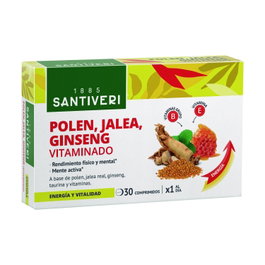 Santiveri Polen, Jalea y Ginseng Vitaminado 30 comprimidos