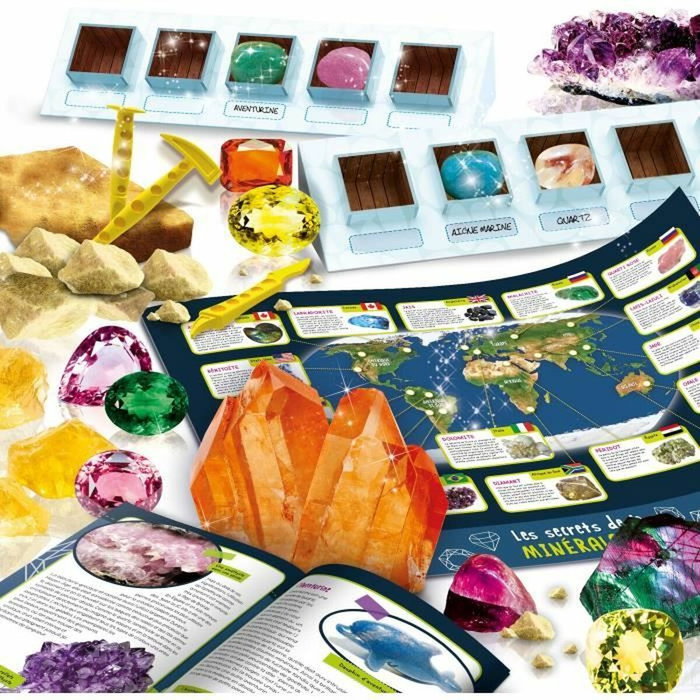 Lisciani Giochi Les secrets de la minéralogie - Kit Scientifique avec Minéraux Authentiques