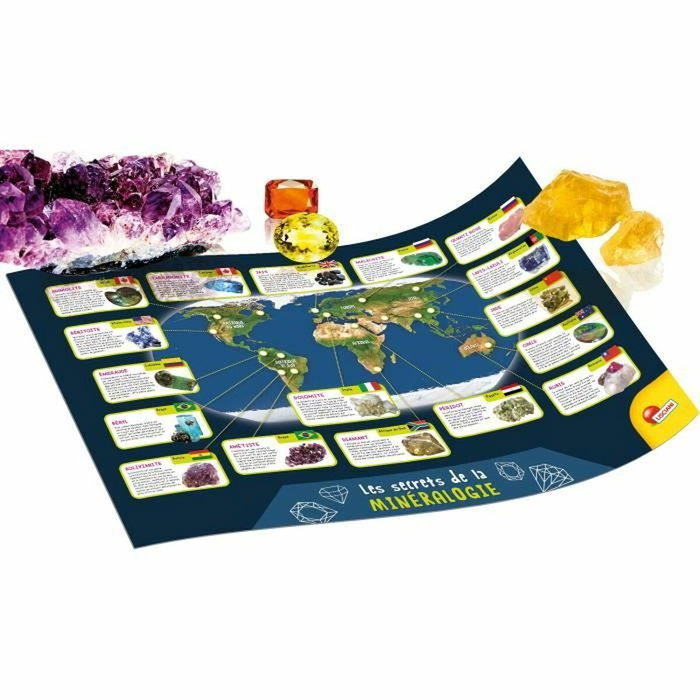 Lisciani Giochi Les secrets de la minéralogie - Kit Scientifique avec Minéraux Authentiques