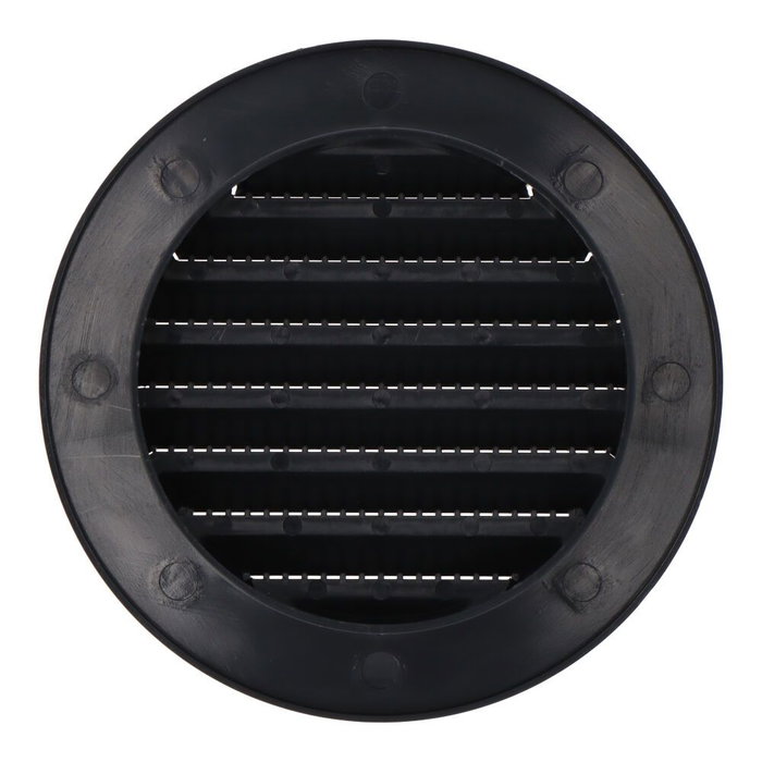 Edm Rejilla de ventilation ronde encastrable avec moustiquaire ABS gris anthracite Ø80 mm / Ø110 mm