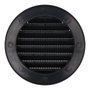 Edm Rejilla de ventilation ronde encastrable avec moustiquaire ABS gris anthracite Ø80 mm / Ø110 mm