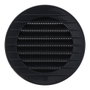 Edm Rejilla de ventilation ronde encastrable avec moustiquaire ABS gris anthracite Ø80 mm / Ø110 mm