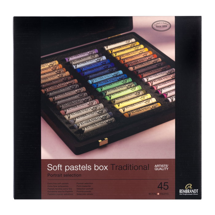 Rembrandt Set de pastels tendres Sélection Portrait Traditional avec coffret en bois Rembrandt Set de pastels tendres Sélection Portrait Traditional avec coffret en bois