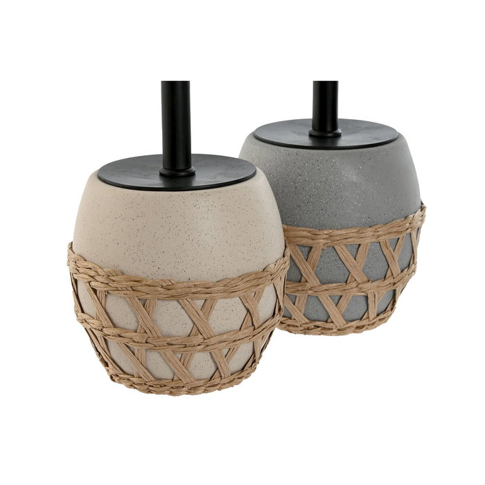 Brosse de salle de wc Home ESPRIT Noir Gris Crème Fibre Dolomite 11 x 11 x 38 cm (2 Unités) Brosse de salle de wc Home ESPRIT Noir Gris Crème Fibre Dolomite 11 x 11 x 38 cm (2 Unités)