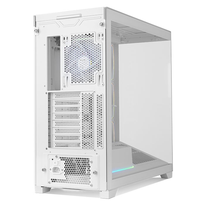 Nox Hummer Blade NXHUMMERBLADEWH Semitorre ATX Gaming Blanc ARGB avec 5 Ventilateurs 140mm et Vitre Trempée