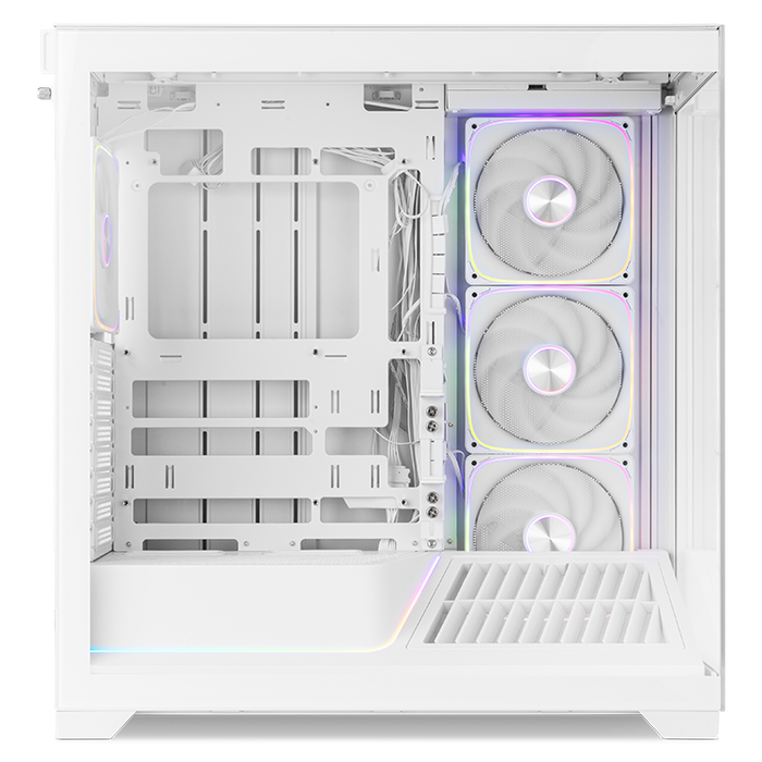 Nox Hummer Blade NXHUMMERBLADEWH Semitorre ATX Gaming Blanc ARGB avec 5 Ventilateurs 140mm et Vitre Trempée