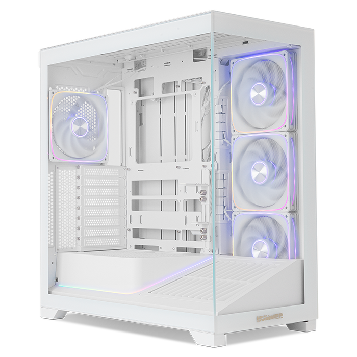 Nox Hummer Blade NXHUMMERBLADEWH Semitorre ATX Gaming Blanc ARGB avec 5 Ventilateurs 140mm et Vitre Trempée