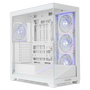 Nox Hummer Blade NXHUMMERBLADEWH Semitorre ATX Gaming Blanc ARGB avec 5 Ventilateurs 140mm et Vitre Trempée