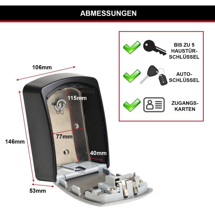 Master Lock Boîte à clés Select Access 5403EURD Format XL Master Lock Boîte à clés Select Access 5403EURD Format XL