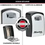 Master Lock - 5403EURD - Coffre-fort de sécurité extérieur mural, XL, avec serrure à combinaison 4 chiffres, boîte à clés, en aluminium, noir/gris, pour logement ou location