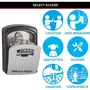 Master Lock - 5403EURD - Coffre-fort de sécurité extérieur mural, XL, avec serrure à combinaison 4 chiffres, boîte à clés, en aluminium, noir/gris, pour logement ou location