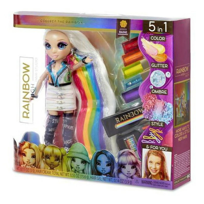 Rainbow High Hair Studio - Poupée Amaya Raine et Kit de Coiffure 5 en 1 Rainbow High Hair Studio - Poupée Amaya Raine et Kit de Coiffure 5 en 1