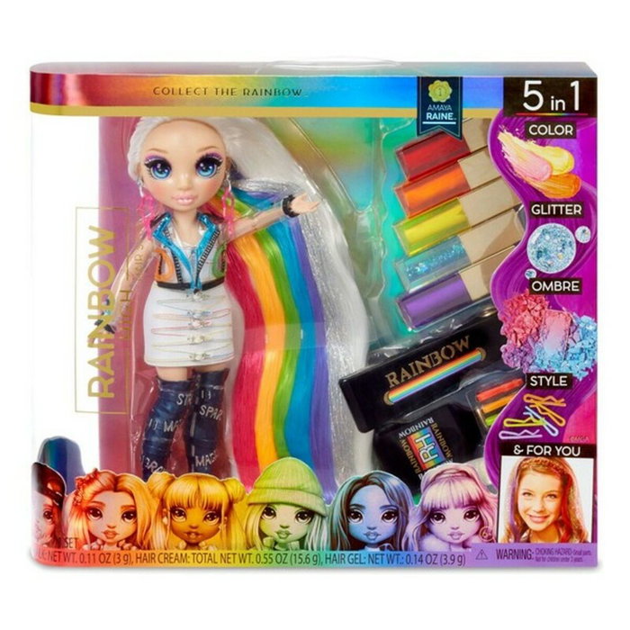 Rainbow High Hair Studio - Poupée Amaya Raine et Kit de Coiffure 5 en 1 Rainbow High Hair Studio - Poupée Amaya Raine et Kit de Coiffure 5 en 1
