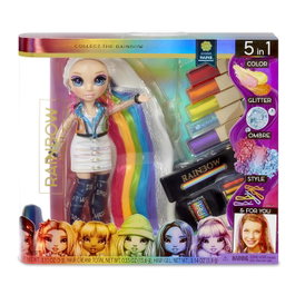 MGA Rainbow High Hair Studio 569329 Poupée avec Coiffure Arc-en-Ciel, Jouet pour Enfants dès 6 Ans
