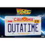 DOCTOR COLLECTOR Réplique plaque d'immatriculation DeLorean Outatime Retour vers le futur