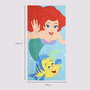 CERDÁ Toalla microfibre Ariel La Petite Sirène Disney, 100% polyester 250 gsm, 70x140 cm