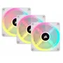 Corsair Kit de Démarrage Ventilateurs PC iCUE LINK QX120 RGB WHITE - 3 Ventilateurs 120mm PWM, RGB, Hub System iCUE LINK - QX RGB Series