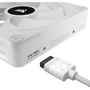 Corsair Kit de Démarrage Ventilateurs PC iCUE LINK QX120 RGB WHITE - 3 Ventilateurs 120mm PWM, RGB, Hub System iCUE LINK - QX RGB Series