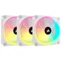 Corsair Kit de Démarrage Ventilateurs PC iCUE LINK QX120 RGB WHITE - 3 Ventilateurs 120mm PWM, RGB, Hub System iCUE LINK - QX RGB Series