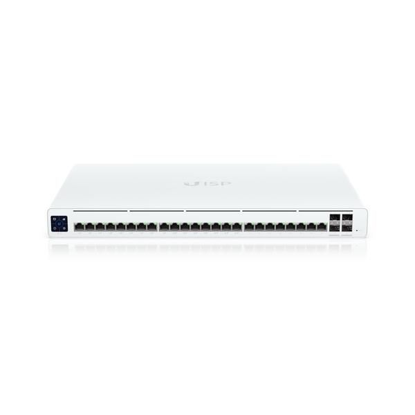 Ubiquiti UISP Switch Pro - Commutateur réseau PoE 24 ports Gigabit Ethernet RJ45 et 4 ports SFP+ 10G, avec écran tactile LCM 1,3" et 220W PoE Ubiquiti UISP Switch Pro - Commutateur réseau PoE 24 ports Gigabit Ethernet RJ45 et 4 ports SFP+ 10G, avec écran tactile LCM 1,3" et 220W PoE
