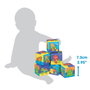Playgro Blocs de Bain Souples 6 Pièces Multilingue Jeu d'Éveil Motricité Fine +6 Mois
