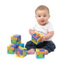 Playgro Blocs de Bain Souples 6 Pièces Multilingue Jeu d'Éveil Motricité Fine +6 Mois