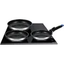 Arthur Martin Set de 3 poêles en acier inoxydable, Ø 20-24-26 cm